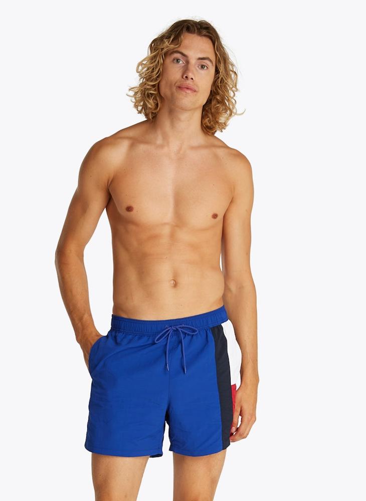 TOMMY HILFIGER Slim Medium Length Drawstring Swim Trunks  - Image 1