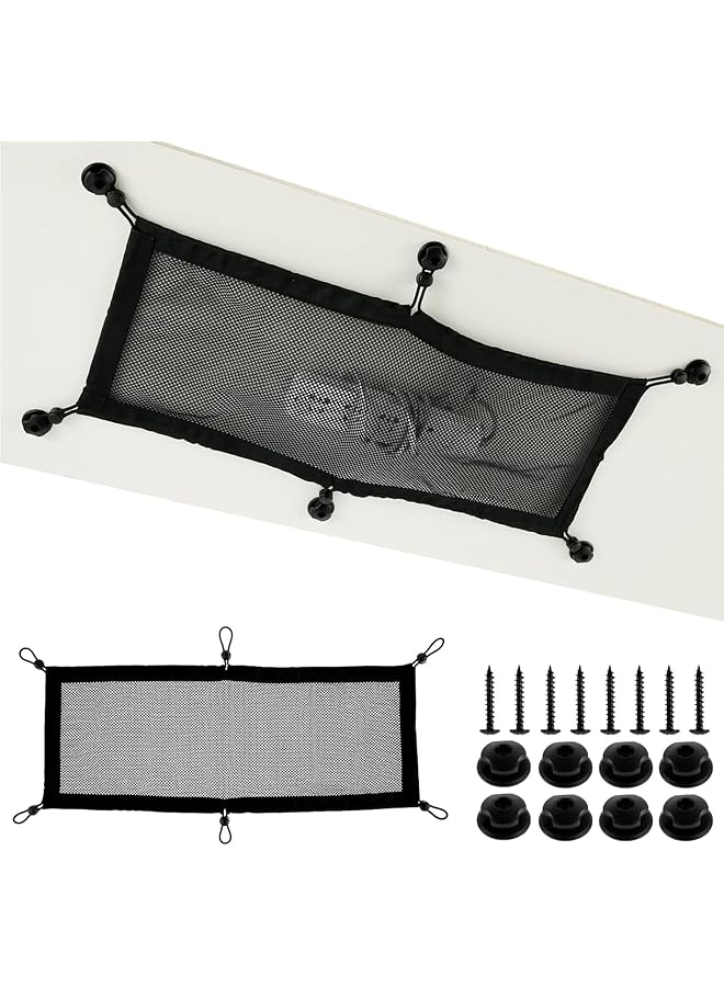 Green Tiger Cable Management Net, Cord Organizer Kit for Wire Management, Flexible Under Desk Wire Net, Privacy Mesh Cable Manager, Large Capacity Cord Organizer Net for Office,Standing Desk, Home