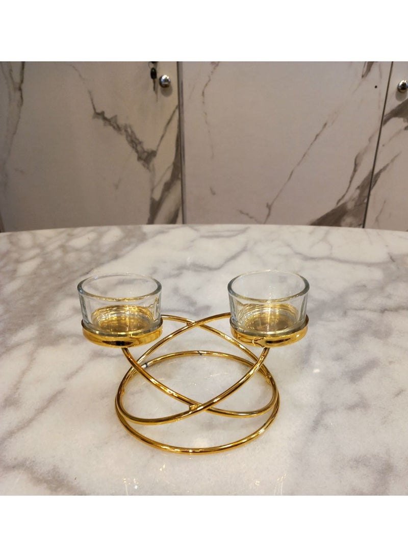 Decorative Candle Holder With A Unique Design - 2 Sections - Image 1