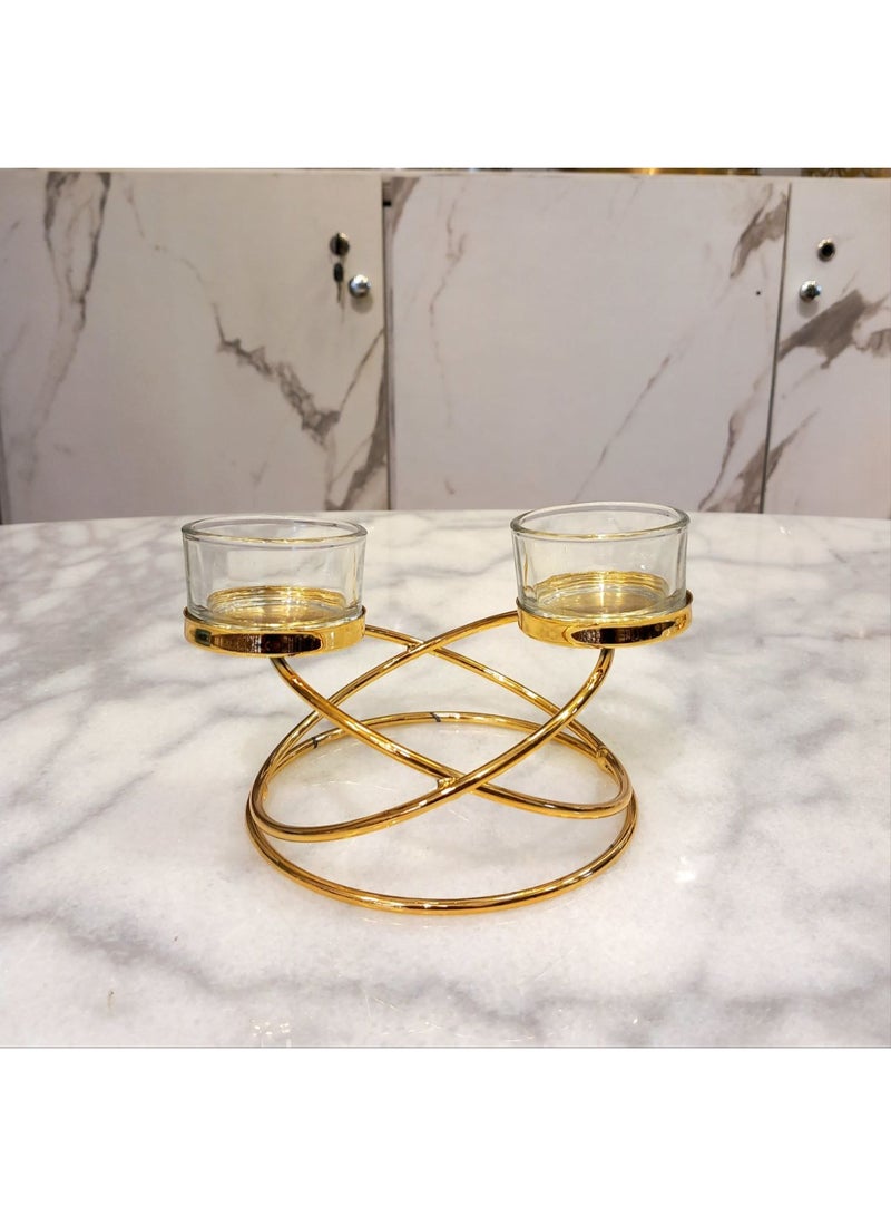 Decorative Candle Holder With A Unique Design - 2 Sections - Image 2