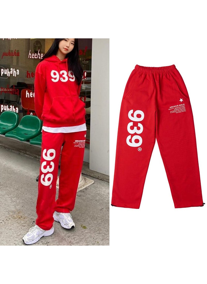 Generic - Korean-style Spring and Autumn 939 Sports Pants Mens and Womens Loose Straight Wide-leg Pants Casual Sweatpants ins Trendy Practice Dance PantsGrey Grey - Image 1