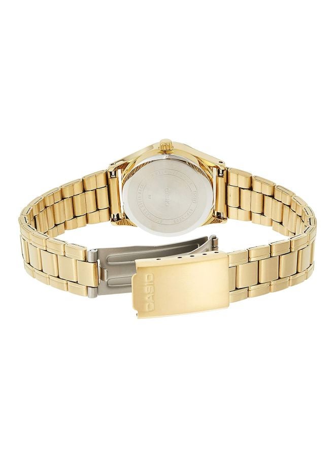 CASIO Women Water Resistant Analog Watch-LTP-V006G-9BUDF - 25 mm - Gold - Image 5