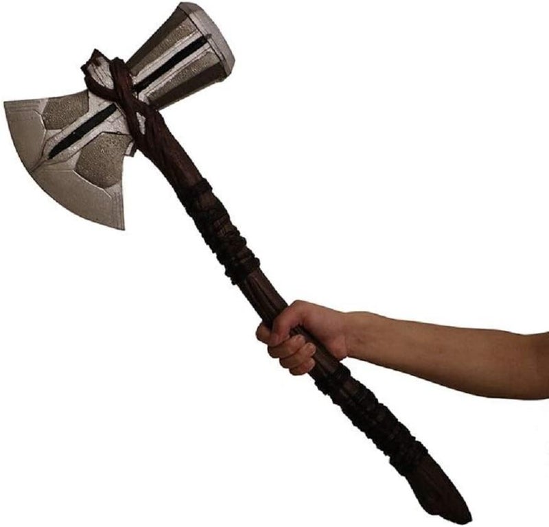 damdos Halloween Prop Cosplay Axe PU Foam Axe, 28" PU Foam Axe Halloween Weapon Hammer Collector Cools Axe Brithdays Gift - Image 5