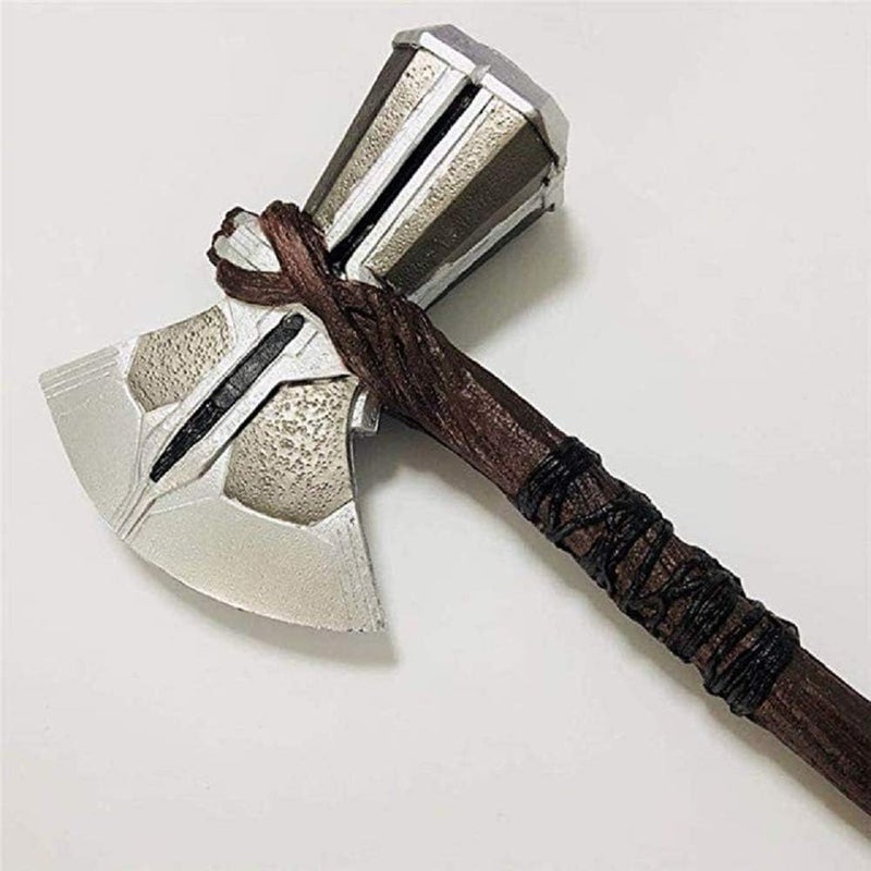 damdos Halloween Prop Cosplay Axe PU Foam Axe, 28" PU Foam Axe Halloween Weapon Hammer Collector Cools Axe Brithdays Gift - Image 4