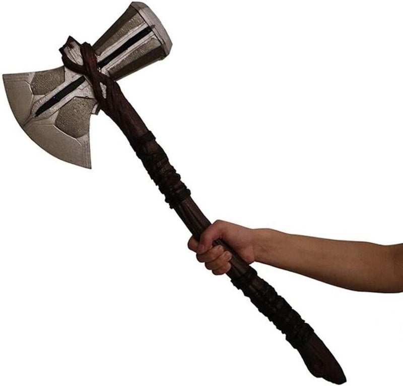 damdos Halloween Prop Cosplay Axe PU Foam Axe, 28" PU Foam Axe Halloween Weapon Hammer Collector Cools Axe Brithdays Gift - Image 1