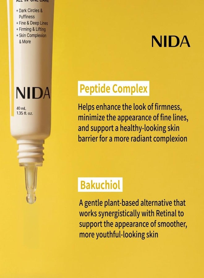 NIDA Revive Eye Cream For Face And Neck | Probiotics Lystate Solution, Retinal, Peptide Complex, Bakuchiol | Wrinkles, Fine Lines, Cell Turnover, Firm Skin Texture, Radiant Skin | 1.35 fl. oz., 40ml - Image 5
