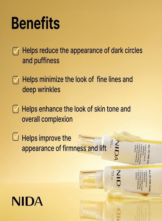 NIDA Revive Eye Cream For Face And Neck | Probiotics Lystate Solution, Retinal, Peptide Complex, Bakuchiol | Wrinkles, Fine Lines, Cell Turnover, Firm Skin Texture, Radiant Skin | 1.35 fl. oz., 40ml - Image 3