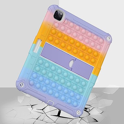 XZC iPad Pro 12.9 Case 2022/2021/2020/2018 Heavy Duty Shockproof Cover for 12.9 Inch 6th/5th/4th/3rd Gen (Rainbow 2) - Image 4