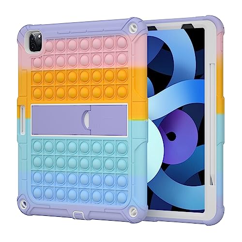 XZC iPad Pro 12.9 Case 2022/2021/2020/2018 Heavy Duty Shockproof Cover for 12.9 Inch 6th/5th/4th/3rd Gen (Rainbow 2) - Image 1
