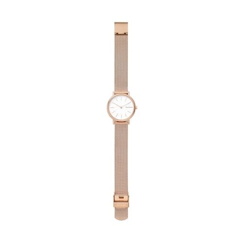 Skagen Women's Signatur Lille Two-Hand Rose Gold Stainless Steel Mesh Band Watch (Model: SKW2694) - Image 3