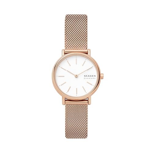 Skagen Women's Signatur Lille Two-Hand Rose Gold Stainless Steel Mesh Band Watch (Model: SKW2694) - Image 1