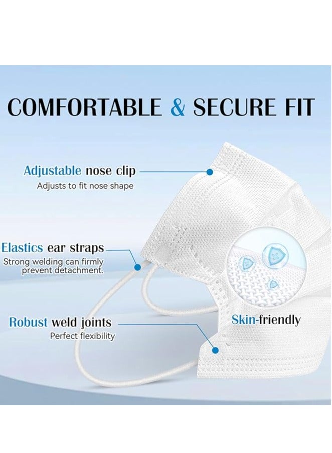 Falcon Med Falcon Med Face Mask Individually Packaged 3 Layer Disposable, Protective, Premium Quality Face Mask with Elastic Ear Loop. Specially Designed for Adults (50pcs Individually Wrapped/ box) (White)  - Image 3