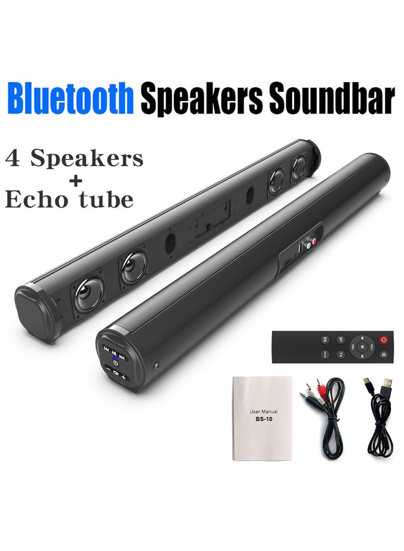Beauenty Long Bluetooth Speaker with Metal Cylindrical Remote Control for Home Theater Echo Wall Sound System - Image 5