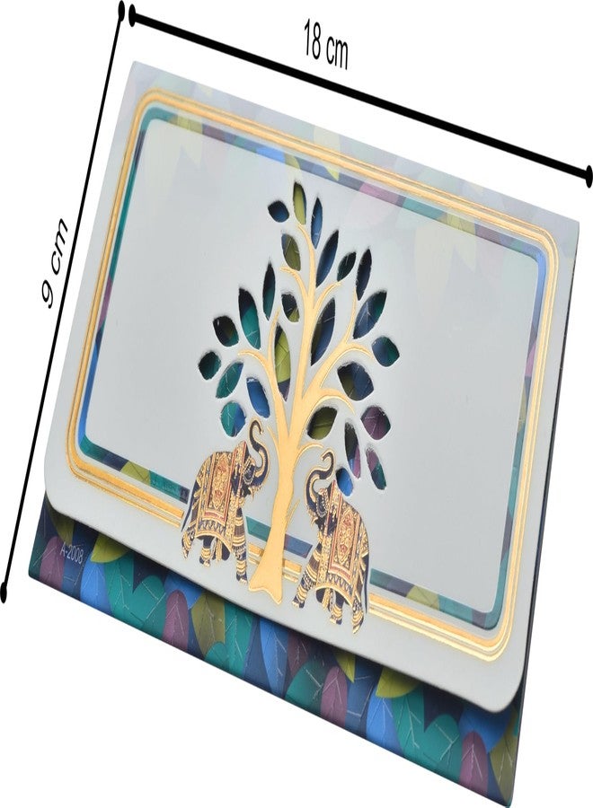 Fonsie fancy elephant back cut design cash envelopes for gifting money on wedding gift, baby shower gift, shagun, family gatherings with name space pack of 10 - Image 5