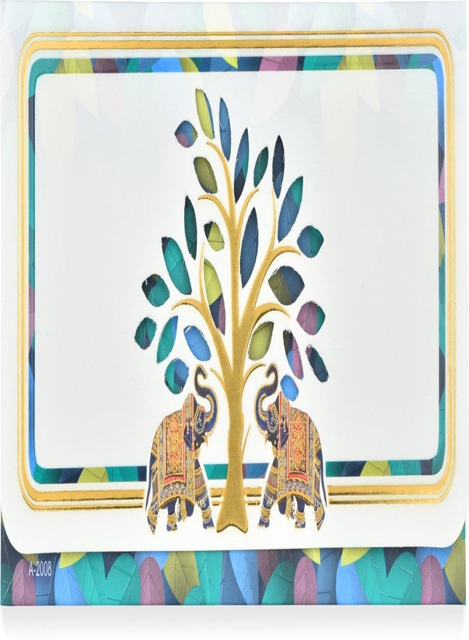 Fonsie fancy elephant back cut design cash envelopes for gifting money on wedding gift, baby shower gift, shagun, family gatherings with name space pack of 10 - Image 1