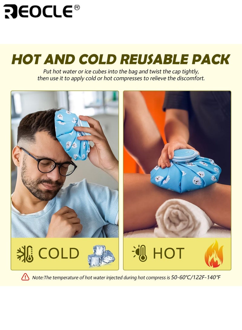 ريوكل 2 قطعة قابلة لإعادة الاستخدام تصميم الفراولة حزمة العلاج الساخن والبارد حزمة جل الثلج وحقيبة ضغط دافئة للإصابات وتخفيف الآلام واسترخاء العضلات للاستخدام المنزلي والمكتبي - Image 2