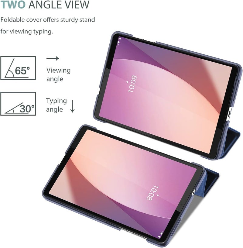 Procases For Lenovo Tab M8 4Th Gen Case 8 Inch 2023 Tb-300Fu/Tb-300Xu, Slim Stand Hard Back Shell Protective Smart Cover Case For Lenovo Tab M8 8" 2023 Release -Navy - Image 5