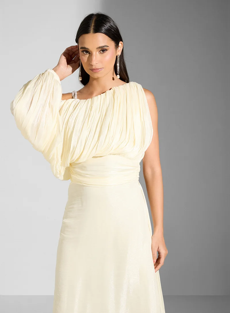 Namshi x One-Shoulder Gown Dress