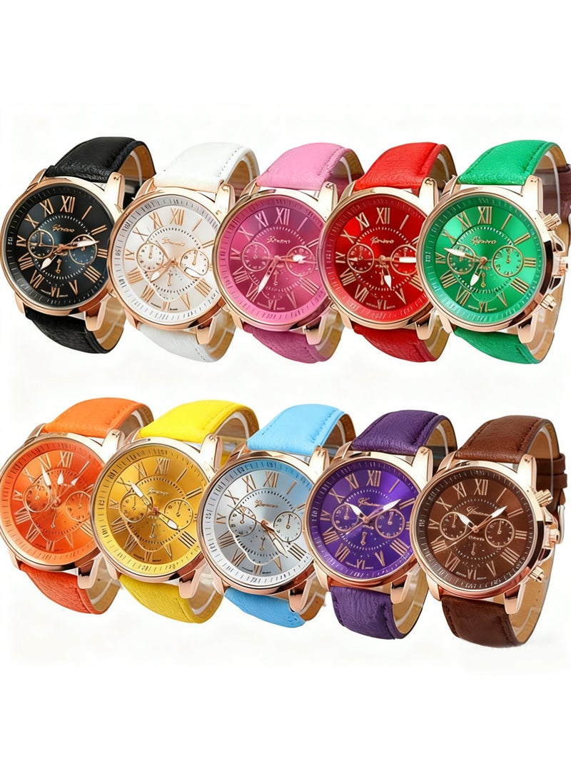 Bincoo 10 Pcs Wrist Watches Light luxury Steel Band ladies Watch Female Fashion Simple Square Quartz Watch, High-Precisionc Movement - Image 2