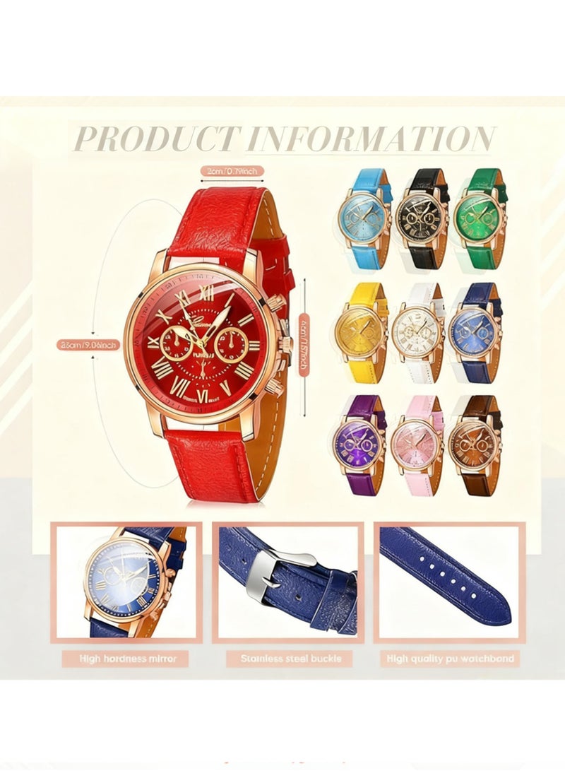 Bincoo 10 Pcs Wrist Watches Light luxury Steel Band ladies Watch Female Fashion Simple Square Quartz Watch, High-Precisionc Movement - Image 4