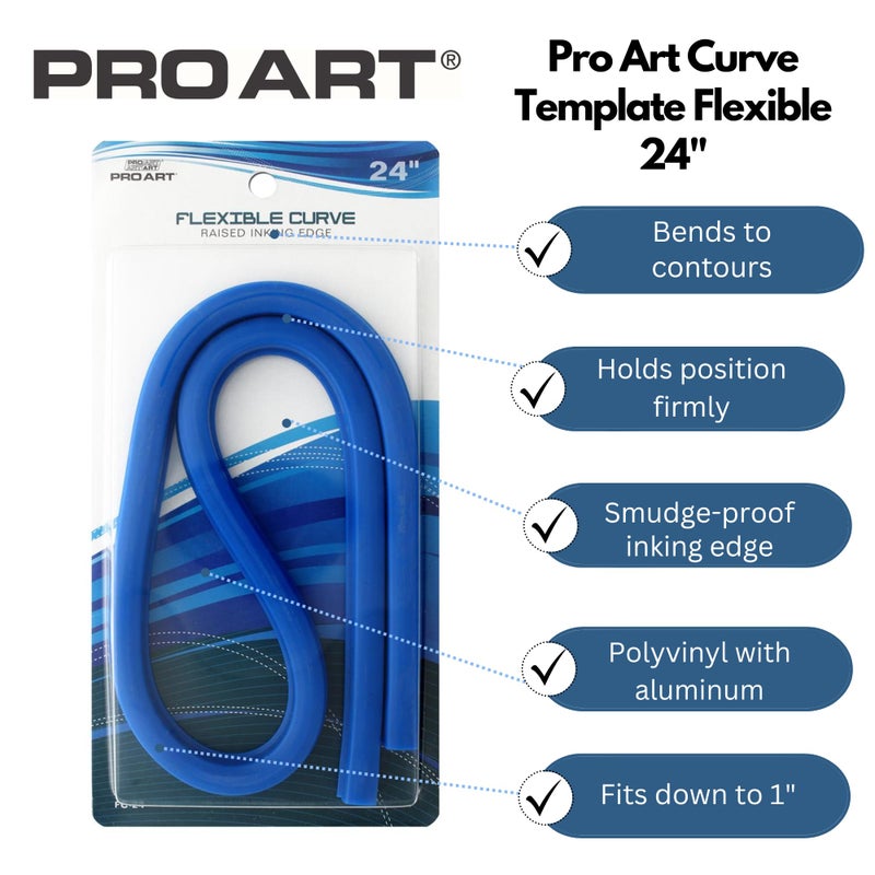 PRO ART Template Flexible Curve  24-inch  Blue - Image 2
