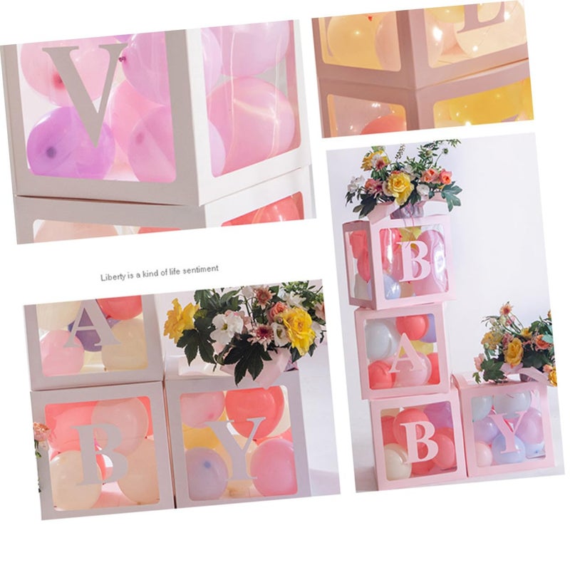 Tofficu 4 Pack Clear Balloon Boxes For Birthday Wedding Shower Party Decorations - Image 3