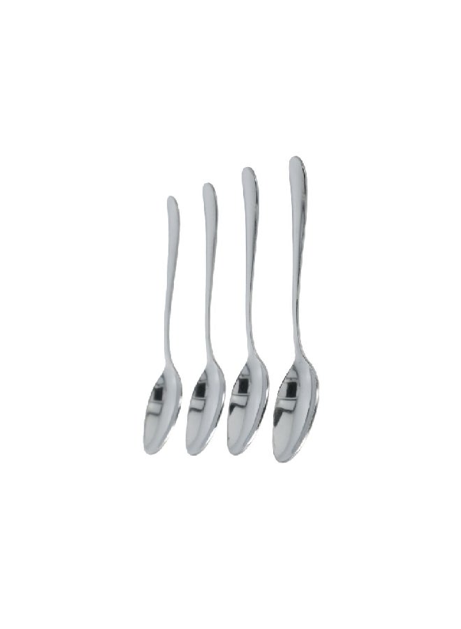 Lyfe 4-Piece High Quality Stainless Steel Dessert Spoon Set Silver 2.8 x 4.5 x 20.4 cm JCJ 170 12 - Image 3