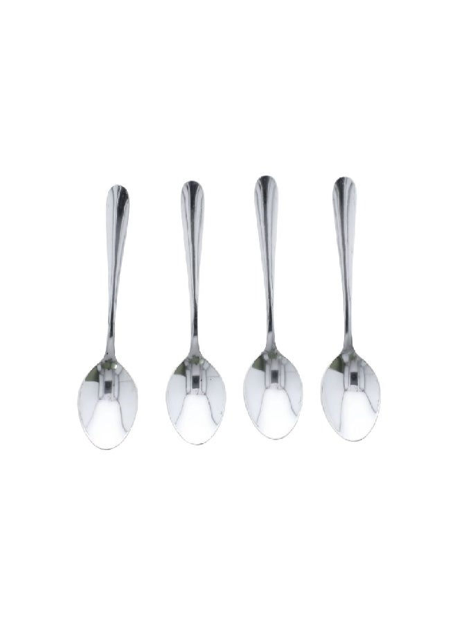 Lyfe 4-Piece High Quality Stainless Steel Dessert Spoon Set Silver 2.8 x 4.5 x 20.4 cm JCJ 170 12 - Image 2