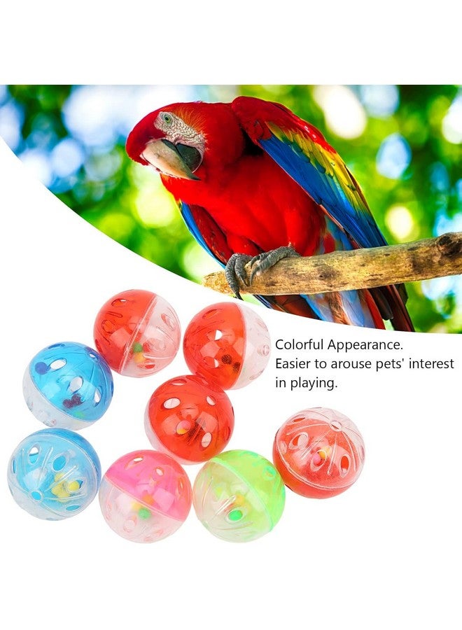 Parrot Ball Toy, 3 Pcs Cat Balls Plastic Ringing Roller Toys Cylinder Shape Teasing Toys For Bird Interactive Bell Ball, Bird Toy For Cockatiel, Budgerigar, Parrots, Set Of 3 - Image 5