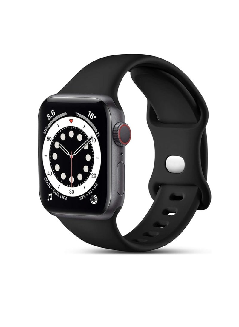 Generic - Strap Silicone Band For Apple Watch 41mm / 38mm / 40mm Series 8/7/6/5/4/3/2/1/SE Replacement Strap Wristband Bracelet Compatible with 38 mm / 40 mm / 41 mm - Image 1