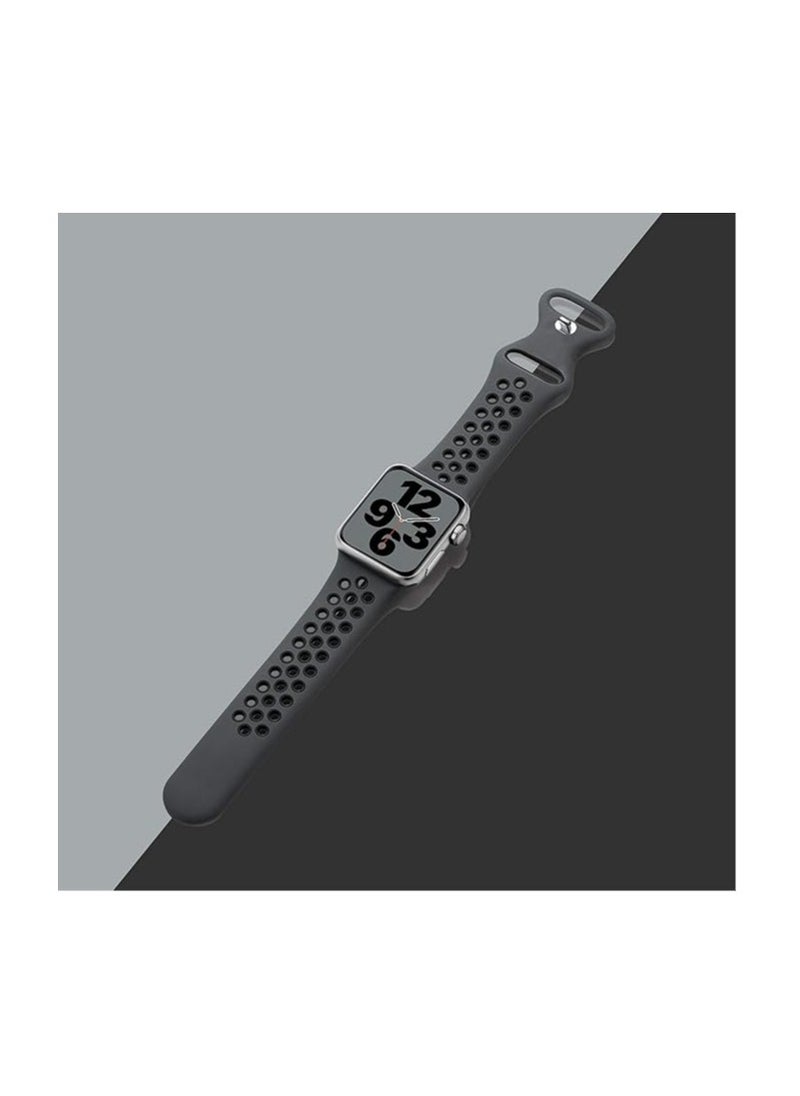 Generic - Strap Silicone Band For Apple Watch 41mm / 38mm / 40mm Series 8/7/6/5/4/3/2/1/SE Replacement Strap Wristband Bracelet Compatible with 38 mm / 40 mm / 41 mm - Image 1