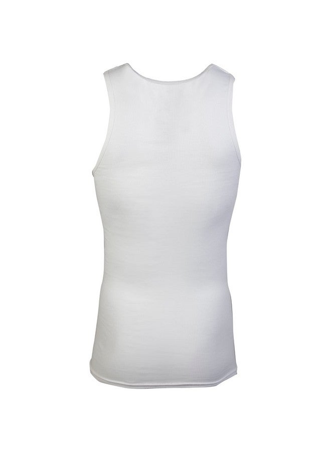 Gildan Men's A-shirt Tanks, Multipack, Style G1104, White (6 Pack), Medium - Image 4