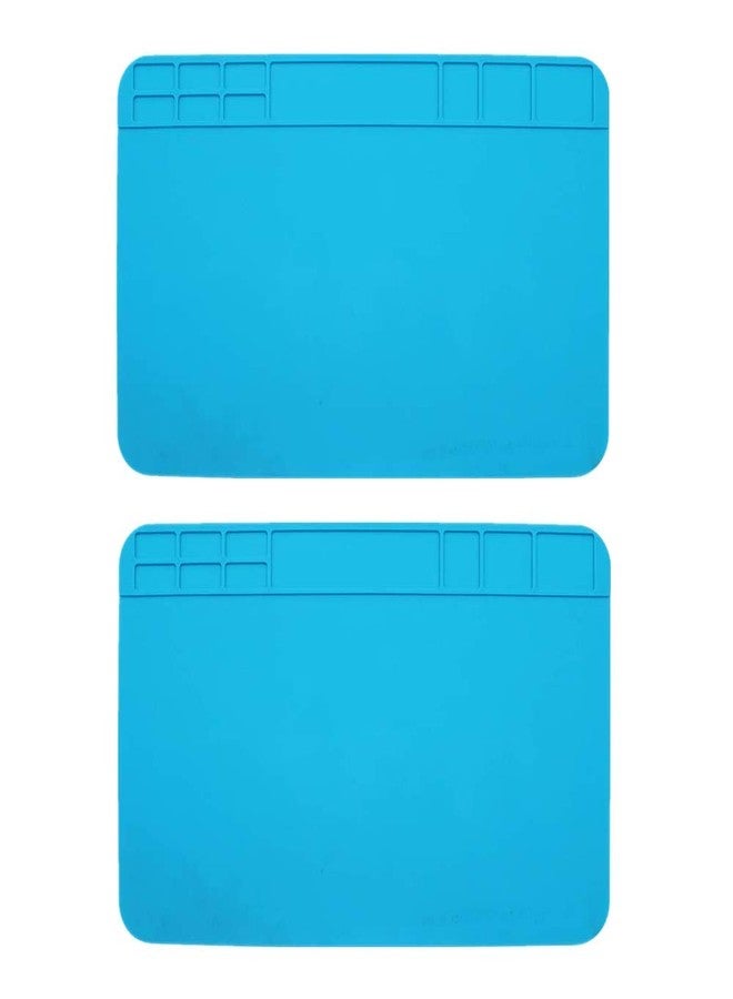 Prettyia DAONEG NA 2 Pack Multi Purpose Work Mat Repair Mat Soldering Mat Silicone Work Station with Grids Used for Watch Phone Laptop Repair Soldering Repair - Image 1