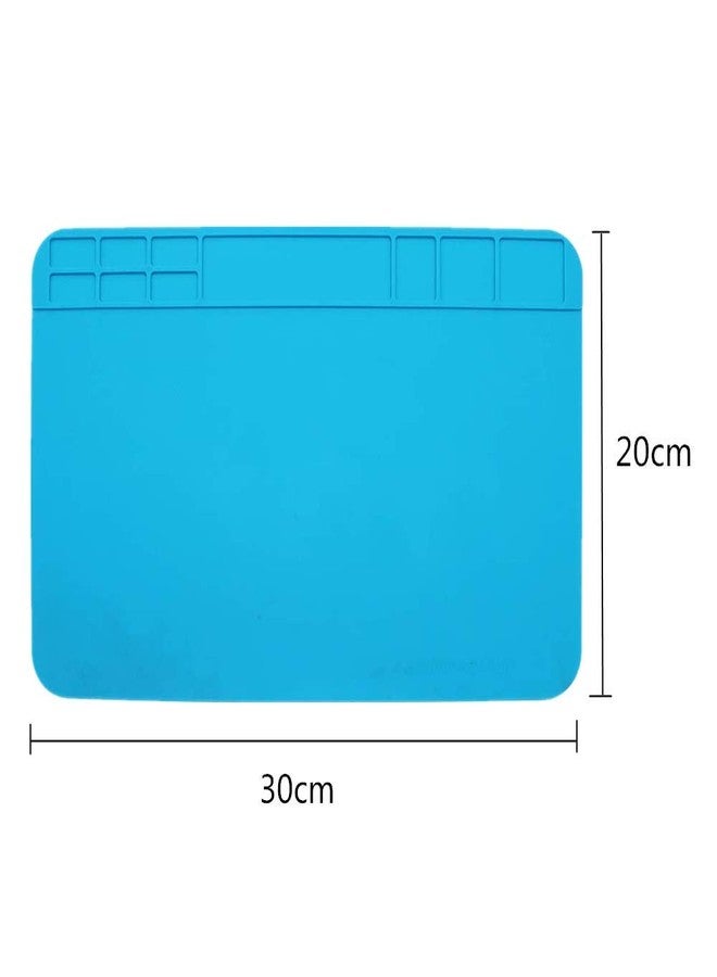 Prettyia DAONEG NA 2 Pack Multi Purpose Work Mat Repair Mat Soldering Mat Silicone Work Station with Grids Used for Watch Phone Laptop Repair Soldering Repair - Image 2