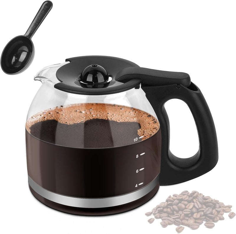 JIOTAR 12-Cup CoffeeMaker Pot Replacement 12 Cup Coffee Maker PLD12-RB,PLD12-NP,PLD12 Series FOR Maker AM CG CJ DR EH GBX PL RM SK SJ TF Series -Black Handle - Image 1