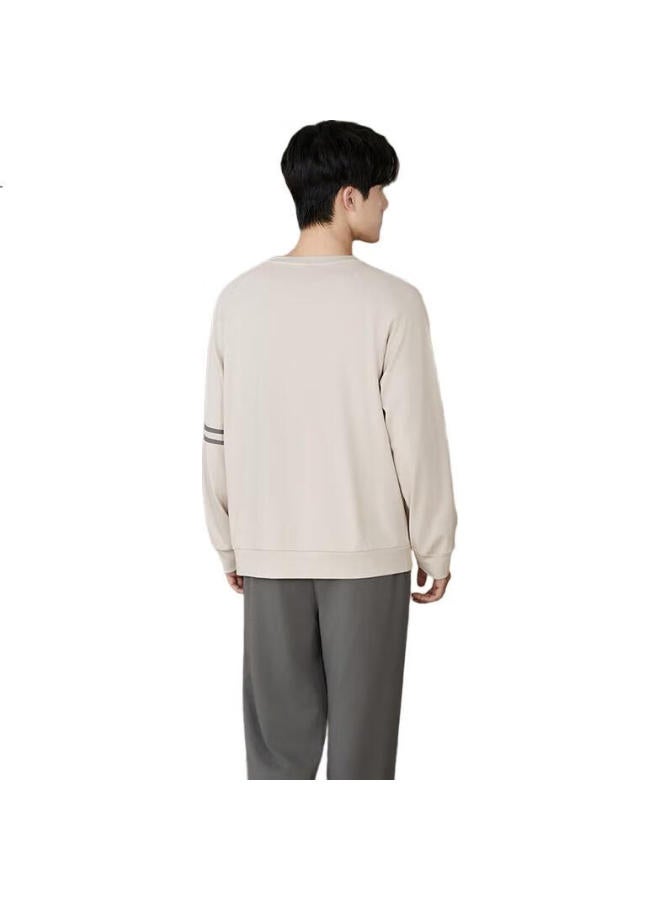 Fenton Fenteng Men'S Spring And Autumn New Style Sports Style Pure Cotton Round Neck Sweatshirt Youth Home Wear Set 0820 - Image 2