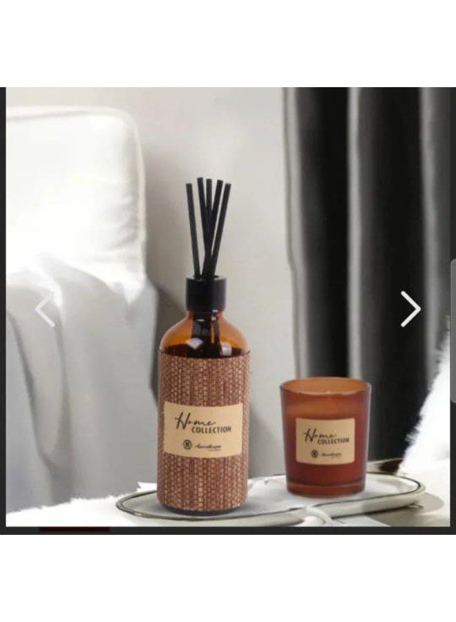 Reed Diffuser with Fiber Sticks + Scented Wax Cup – Long Lasting Home Fragrance - Image 2