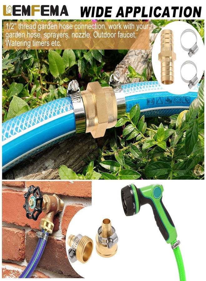 Lemfema 4 Sets 3/4 Inch Garden Hose Connector Solid Brass Repair Kit, Water Hose Mender Female and Male Water Hose Connector with Tape, Stainless Steel Clamp and Rubber Gasket - Image 4