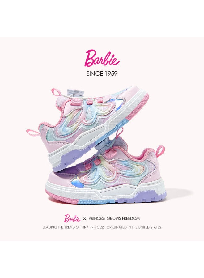 Barbie Girls' Mid-top Sneakers Children's Casual Sports Shoes With Twist Button Da6501 Pink Size 36 - Image 2