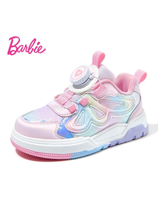 Barbie Girls' Mid-top Sneakers Children's Casual Sports Shoes With Twist Button Da6501 Pink Size 36 - Image 3