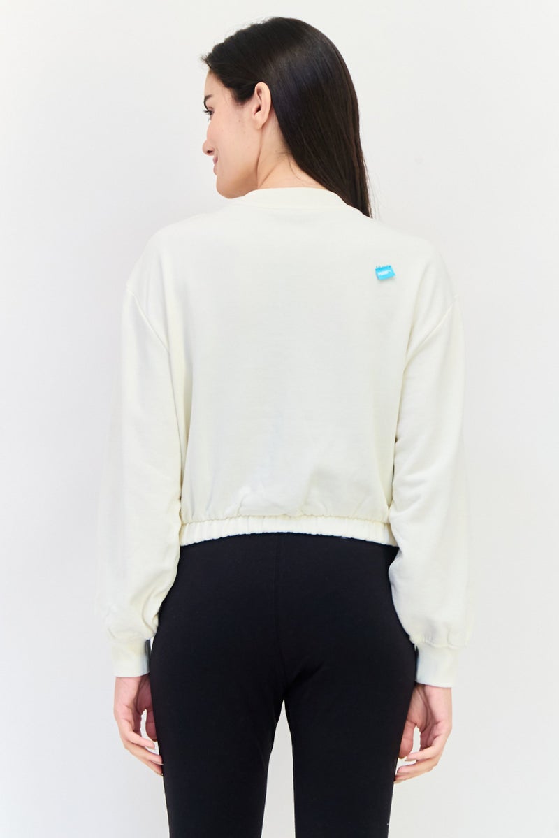 PUMA Women Relaxed Fit Long Sleeve Outdoor Sweatshirts, Off White - Image 2