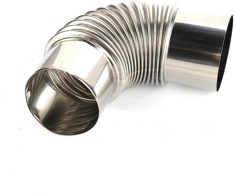 Straights Stainless Steels Stove Pipes Elbow 90 Degree Silvers Chimney Flue Gas Pipes Heater Exhaust Pipe 30/40cm 60/80mm(60mm) - Image 1