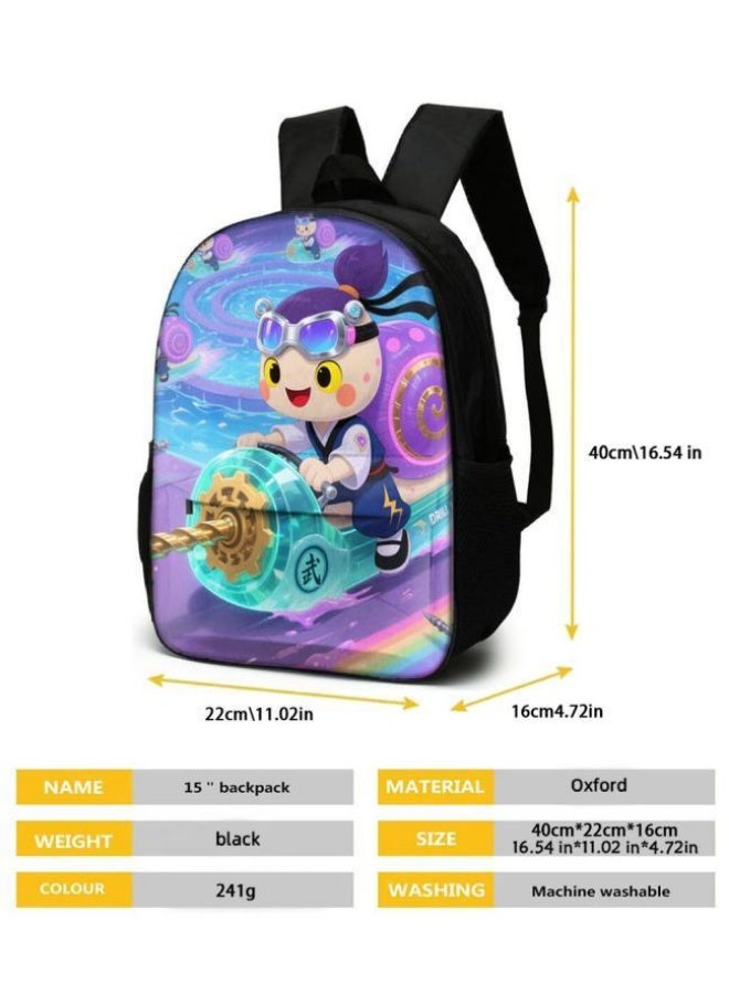 Bright Li Fire Backpacks + handbags + stationery bags | Back-to-school season/festival gifts | Cartoon bag three-piece set, easy to deal with various occasions (available for students, children, friends outings, mountain climbing, school, etc.) - 114 - Image 5