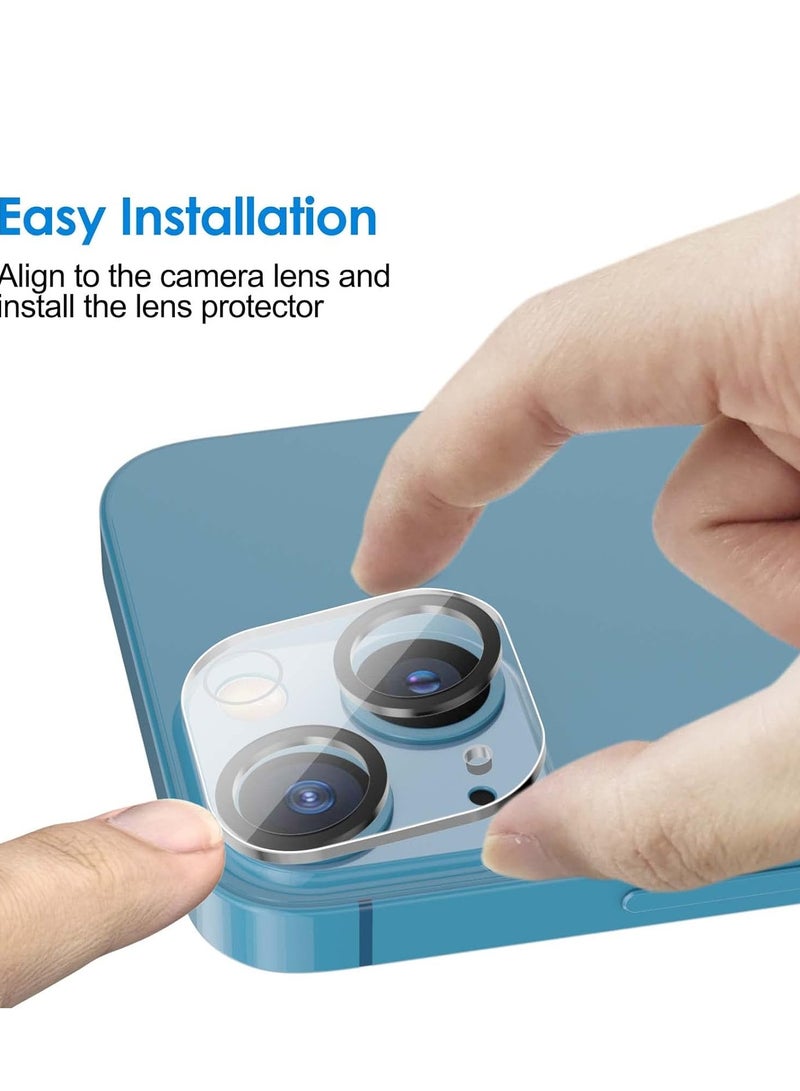 Clear Camera Lens Protector for iPhone 13, Shatterproof, Ultra-thin Aluminum Alloy Ring, Camera Lens Protective Film - Image 4