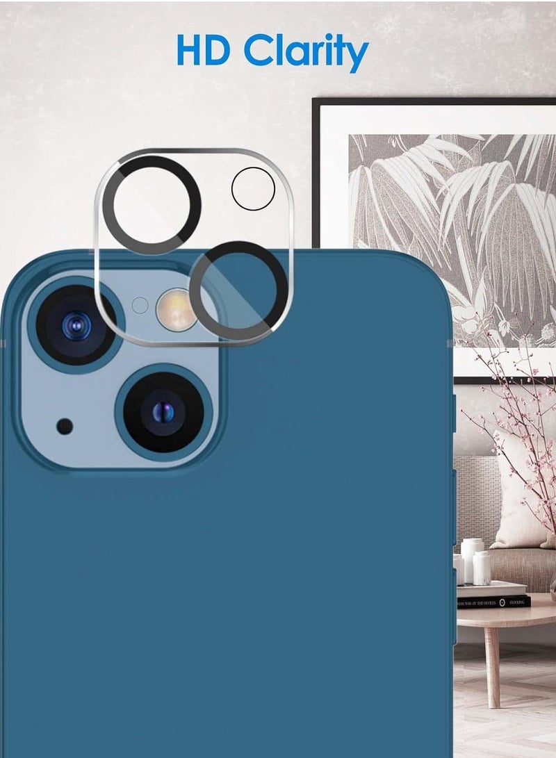 Clear Camera Lens Protector for iPhone 13, Shatterproof, Ultra-thin Aluminum Alloy Ring, Camera Lens Protective Film - Image 2