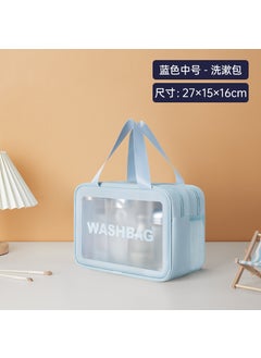 Large Capacity Mens Toiletry Bag for Travel Medium-Blue