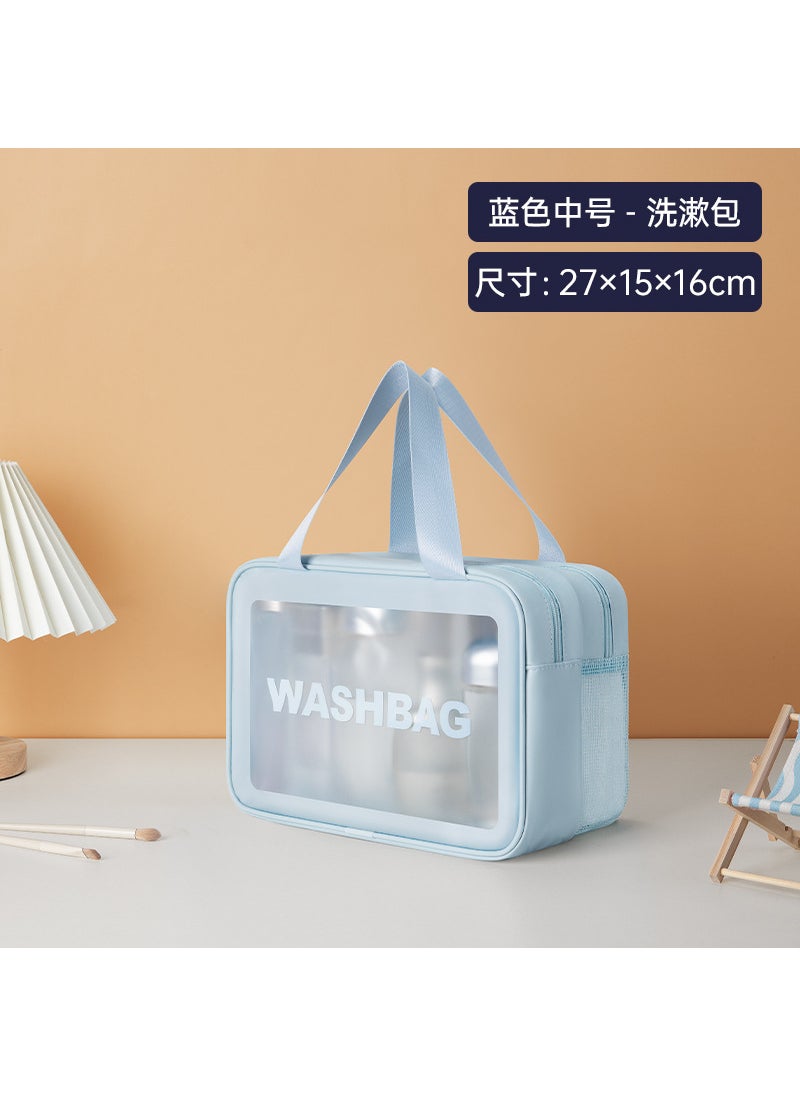 Generic - Large Capacity Mens Toiletry Bag for Travel Medium-Blue - Image 1