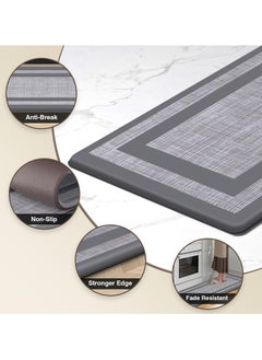 ZERIFAM Kitchen Floor Mat, 2PCS Kitchen Rugs, Cushioned Anti Fatigue Kitchen Mats for Floor, Waterproof Non-Skid Kitchen Rug Set, Ergonomic Comfort Standing Mat for Kitchen, Floor, Office, Sink, Laundry  - Image 4