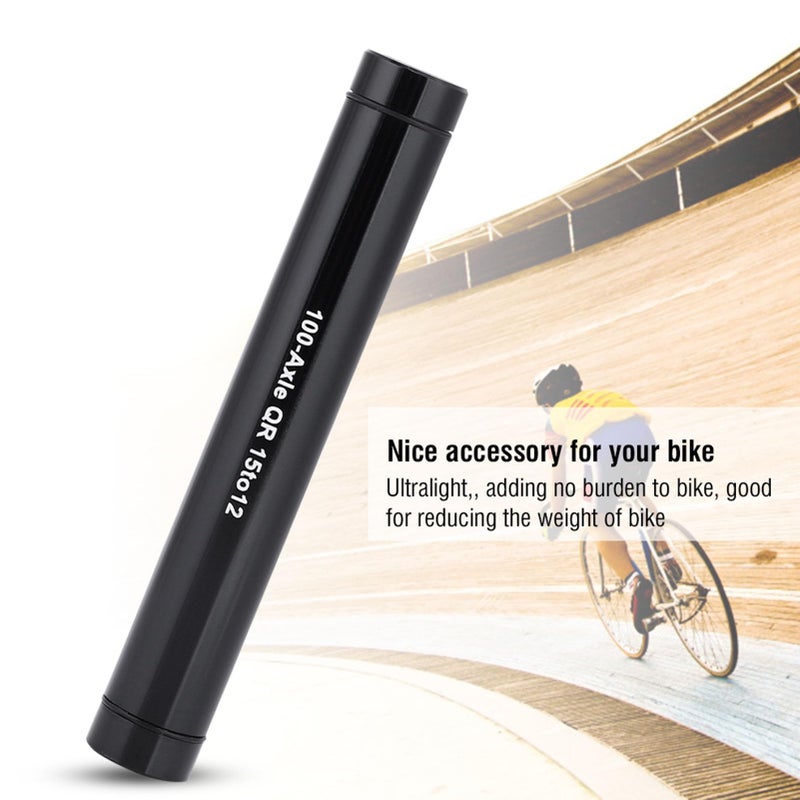 VGEBY1 Thru Axle Hub Adapter, 15mm to 12mm Aluminuim Alloy Quick Release Thru Axle Hub Adapter(Black) - Image 3