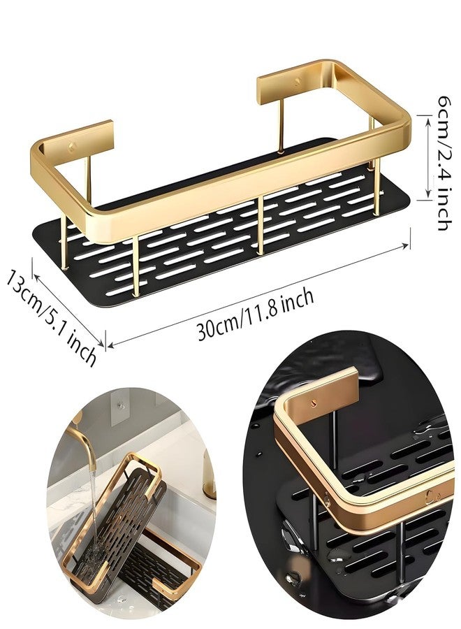 FORCE 24 Force24 Aluminium - Adhesive Bathroom Shelf for Wall, Multipurpose Wall Mounted Bathroom and Kitchen Organiser Without Drill, Space Saving Stand for Bathroom and Kitchen (Pack of 2) - Image 3